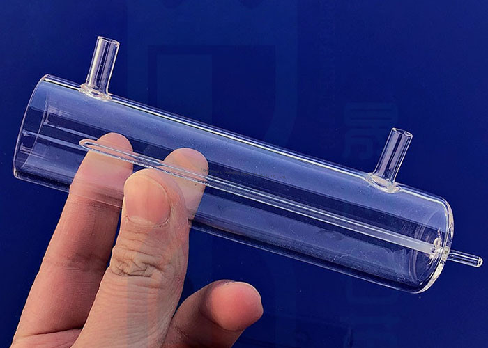 Lab Double Walled SIO2 Quartz Glass Tube Jacketed Tempering Quartz