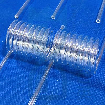 quality  Professional Custom High Temperature Resistant Transparent Quartz Spiral Tube factory