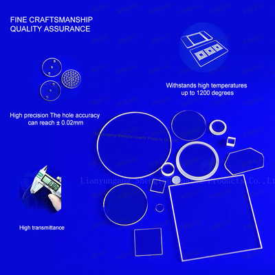 quality  Customized Square Fused Silica Quartz Glass Plate Clear Quartz Glass Substrate For High Temperature factory