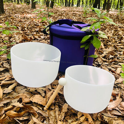 quality  Custom Logo 99.99% Pure Quartz Crystal Singing Bowl Tuned to 440Hz/432Hz for Chakra Balancing factory