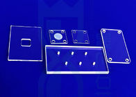 Acid Resistance Custom Transparent Fused Silica Plate With 1mm Holes