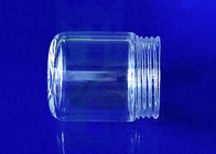 Customize 2.2g/Cm3 Quartz Glass Bottle Clear Flat Bottom With Screw Thread Mouth