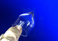 Tapered Conical Glass Lab Equipment 2.2g/Cm3 Large Diameter Quartz Glass Tube