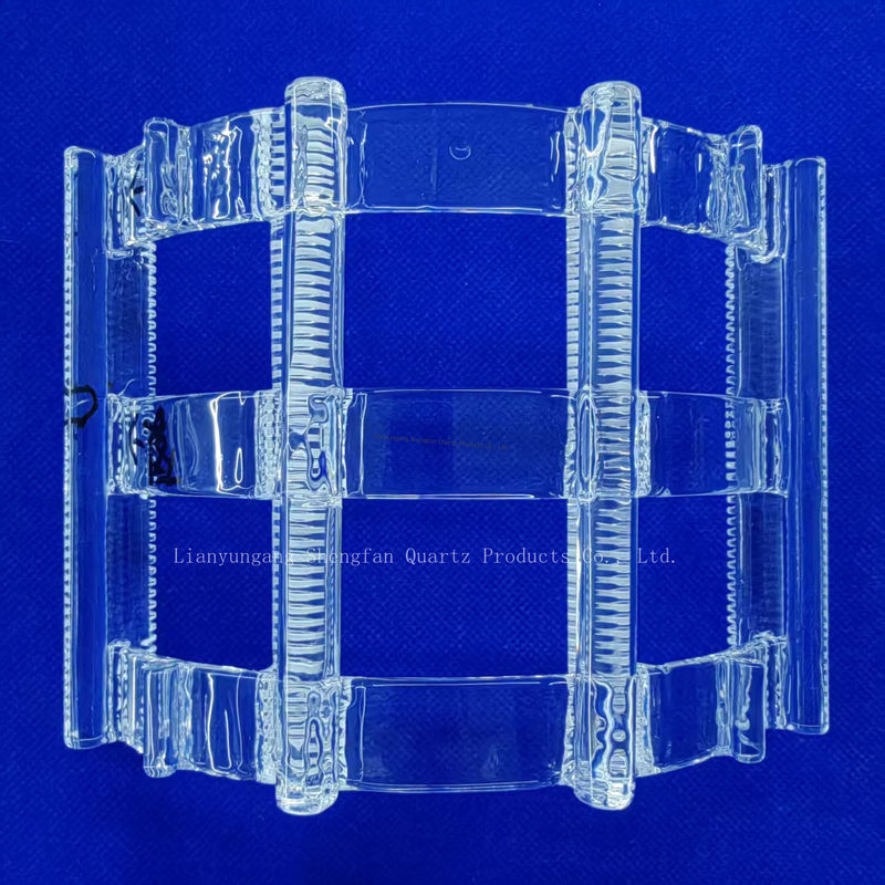 Custom Silicon Wafer Cleaning Rack Quartz Groove Boat High Temperature ...