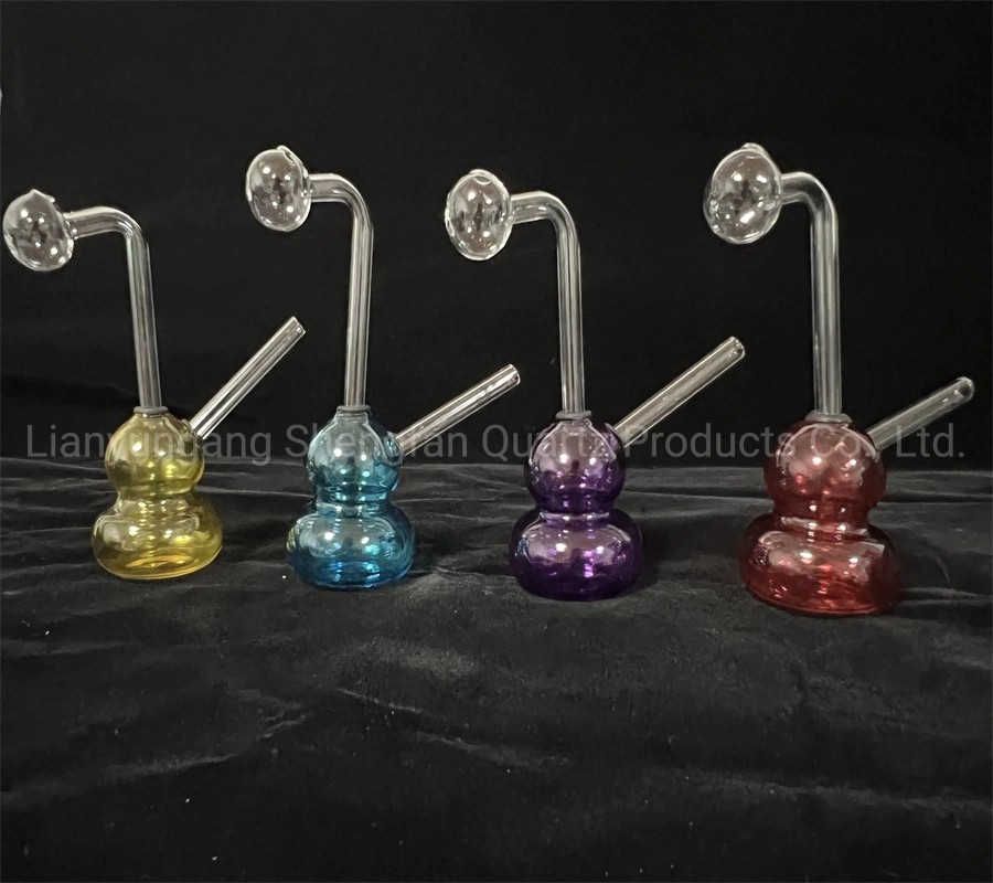 5" Quartz Glass Oil Burner Water Pipe Colorful 2.2g/Cm3
