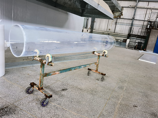 Transparent Heating Quartz Glass Tube High Transmittance Polished