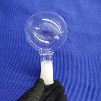 Customized Fused Silicon Clear Quartz Glass Tube Reactor With Belt Grinding Mouth