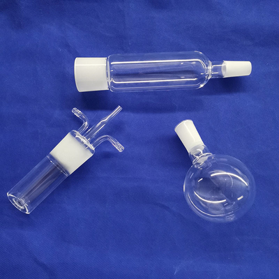Customized Fused Silicon Clear Quartz Glass Tube Reactor With Belt Grinding Mouth