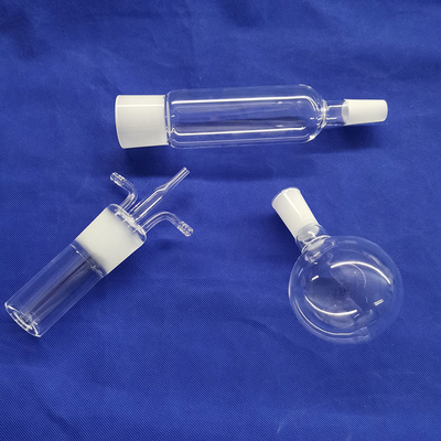 Customized Fused Silicon Clear Quartz Glass Tube Reactor With Belt Grinding Mouth