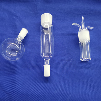 Customized Fused Silicon Clear Quartz Glass Tube Reactor With Belt Grinding Mouth