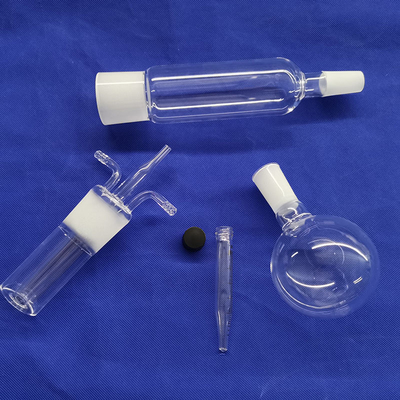 Customized Clear Quartz Glass Tube Reactor With Belt Grinding Mouth