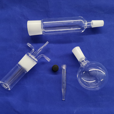 Customized Fused Silicon Clear Quartz Glass Tube Reactor With Belt Grinding Mouth