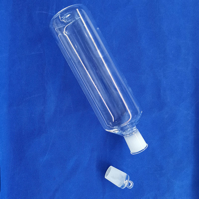 Mouth Cylinder Quartz Reagent Bottle With Lid For Frozen Liquid Amber