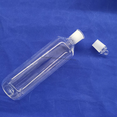 Mouth Cylinder Quartz Reagent Bottle With Lid For Frozen Liquid Amber
