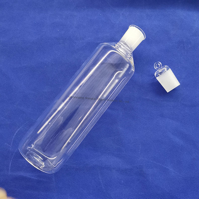 Mouth Cylinder Quartz Reagent Bottle With Lid For Frozen Liquid Amber