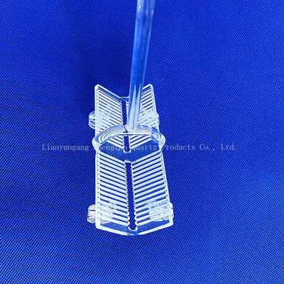Customized Transparent Semiconductor Photovoltaic Fused Silica Boat Quartz Glass Wafer Carrier