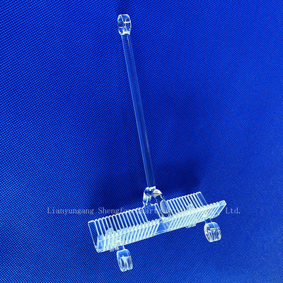 Customized Transparent Semiconductor Photovoltaic Fused Silica Boat Quartz Glass Wafer Carrier