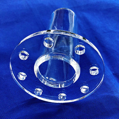Factory Custom High Temperature Welded Flange Quartz Pipe