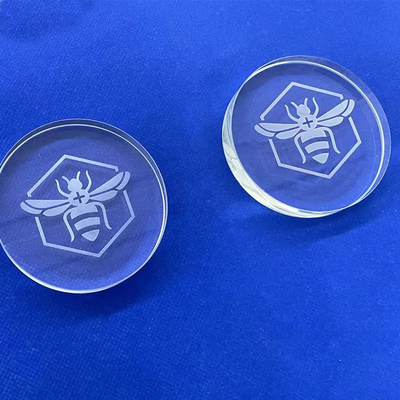 Factory Custom High Temperature Sandblasting Logo Quartz Sheet