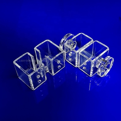 Quartz Glass Square Tank For Laboratory Use In Corrosion Resistant Measuring Fluids