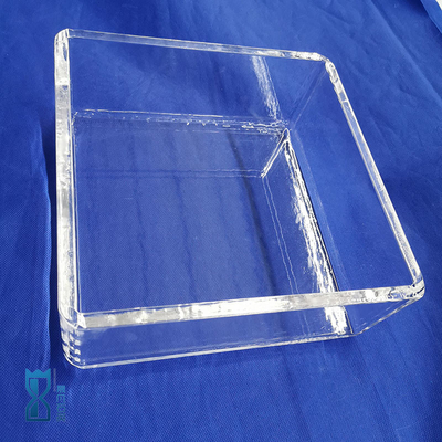 Quartz Glass Square Tank For Laboratory Use In Corrosion Resistant Measuring Fluids