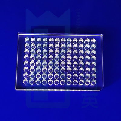 Heat Resistant Fused Silica Quartz Glass Plate Drilled Hole Clear Quartz Plate