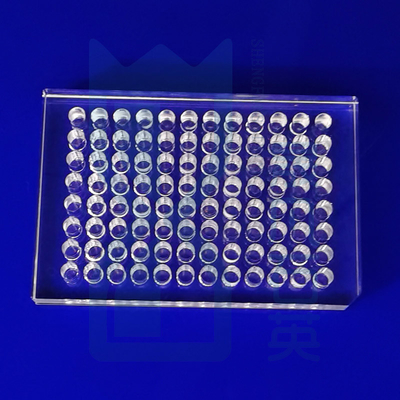 Heat Resistant Fused Silica Quartz Glass Plate Drilled Hole Clear Quartz Plate