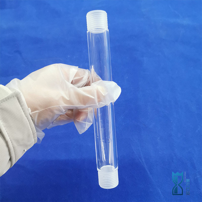 Custom High Purity High Temperature Sealed Laboratory Quartz Thread Pipe