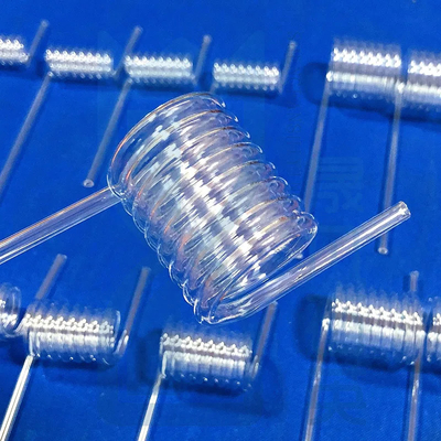 Professional Custom High Temperature Resistant Transparent Quartz Spiral Tube