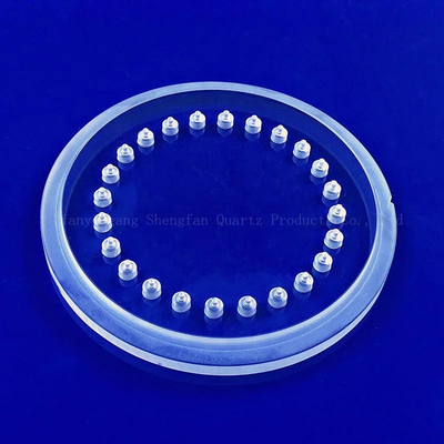 Professional Custom High Temperature Resistant Transparent Perforated Quartz Step Sheet