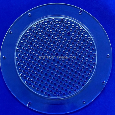 High Purity High Temperature UV Window Perforated Fused Quartz Glass Plate