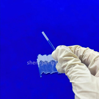 Custom High Light Transmittance High Purity Full Transparent Slotted Quartz Rod Quartz Boat