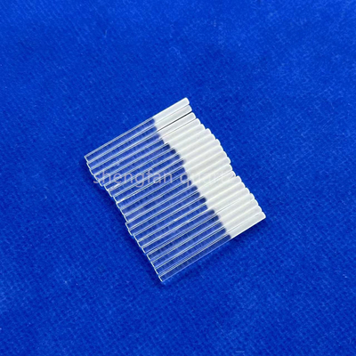Custom High Light Transmittance High Purity Full Transparent Slotted Quartz Rod Quartz Boat