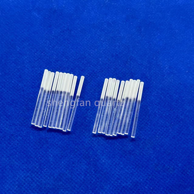 Custom High Light Transmittance High Purity Full Transparent Slotted Quartz Rod Quartz Boat