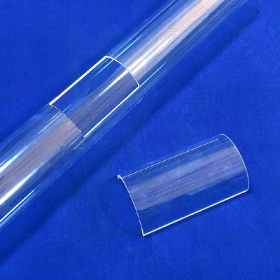Transparent Semicircle Quartz Glass Tube High Hardness