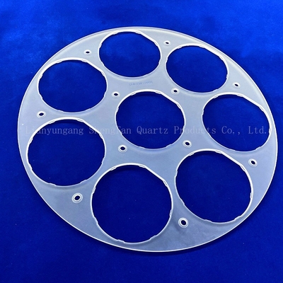 Custom Quartz Frosted Accessories Semiconductor High Temperature Resistance High Purity
