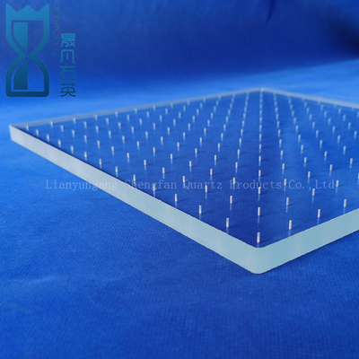 CNC Machining Of High Precision Fused Quartz Perforated Quartz Glass Sheets