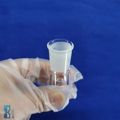Clear Quartz Glass Tube Heat Resistant Screw Thread Cap Laboratory Optical Lighting