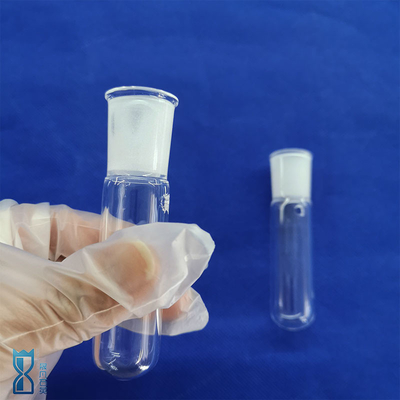 Clear Quartz Glass Tube Heat Resistant Screw Thread Cap Laboratory Optical Lighting