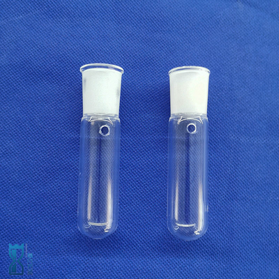 Clear Quartz Glass Tube Heat Resistant Screw Thread Cap Laboratory Optical Lighting