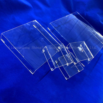 Customized Transparent Square Quartz Glass Petri Dish Laboratory Glassware With Sio2 Chemical Composition