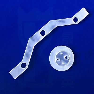 Optical High Purity Perforated Quartz Shaped Parts Clear
