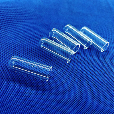 Wholesale High Temperature Resistance Custom Quartz Glass Test Tube One End Sealed Round Bottom Or Flat Bottom