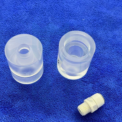Fused Silicon Sealed Quartz Thread Pipe / Science Lab Glassware