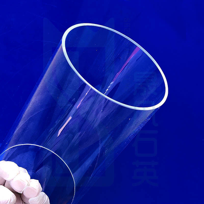 SiO2 Fused Quartz Tube One End Sealing Bottom Or Round Bottom