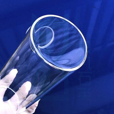 SiO2 Fused Quartz Tube One End Sealing Bottom Or Round Bottom