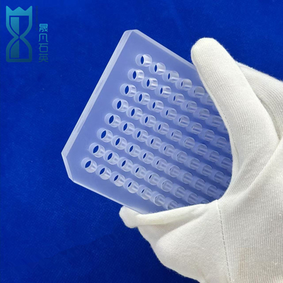 Custom Transparent Frosted Optical Quartz 96 Well Plate High Temperature Corrosion Resistant