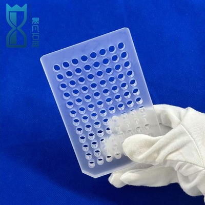 Custom Transparent Frosted Optical Quartz 96 Well Plate High Temperature Corrosion Resistant