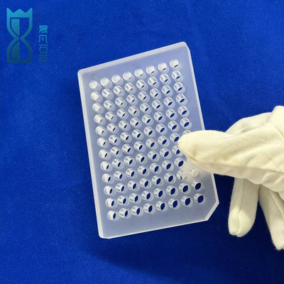 Custom Transparent Frosted Optical Quartz 96 Well Plate High Temperature Corrosion Resistant