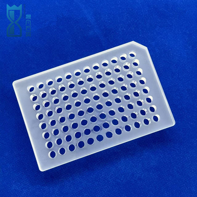 Custom Transparent Frosted Optical Quartz 96 Well Plate High Temperature Corrosion Resistant